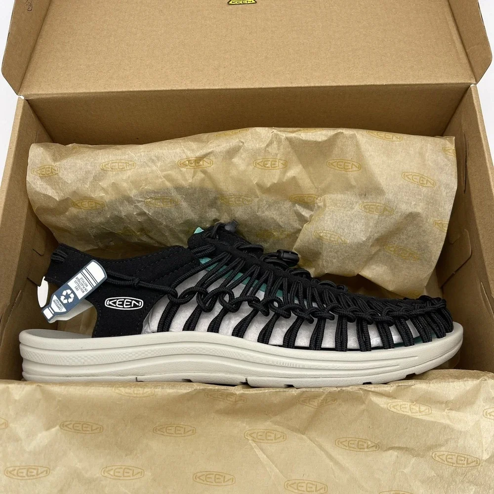 Keen Uneek Black/Silver Waterfront‎ Sandal Men's  Size 8.5 NEW!!!